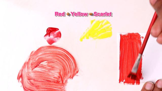 Mixing Yellow And Red - What Color Make Yellow And Red - Mix Acrylic Colors смотреть онлайн