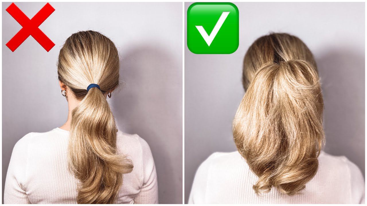 ПРОСТОЙ СПОСОБ СДЕЛАТЬ ОБЪЕМНЫЙ ХВОСТ Hair hack: how to do voluminous ponytail смотреть онлайн
