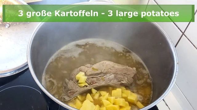 Deftige Erbsensuppe | Rezept | Suppe | Pea Soup (150 Untertitel)