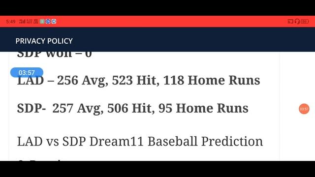LAD vs SDP Baseball Dream11 Prediction Team | LAD vs SDP Major League Baseball | Fantasy Trick смотреть онлайн
