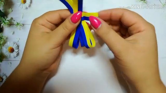 Комплект галстук + заколки в украинском стиле мк канзаши / Set tie+ hair clips in the Ukrainian sty смотреть онлайн