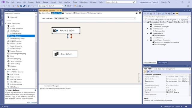 SSIS Tutorial | ADO.NET Source смотреть онлайн