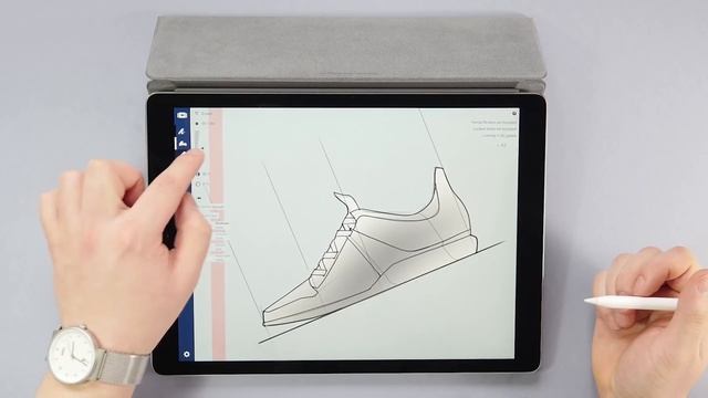 How to Draw a Shoe Using Concepts App on iPad смотреть онлайн