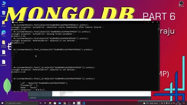 update command in #mongodbtelugu || mongodb tutorial part 6|| #rohithgangaraju смотреть онлайн