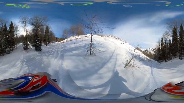 Фрирайд в долине реки Тесная - Панорамное VR видео в формате 360° - Горы - Природа смотреть онлайн