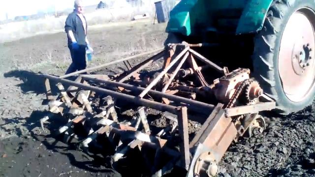 Самодельная фреза на трактор. (ИСПЫТАНИЕ) смотреть онлайн