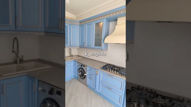 Кухня 'Тиффани' в небесно голубом цвете смотреть онлайн