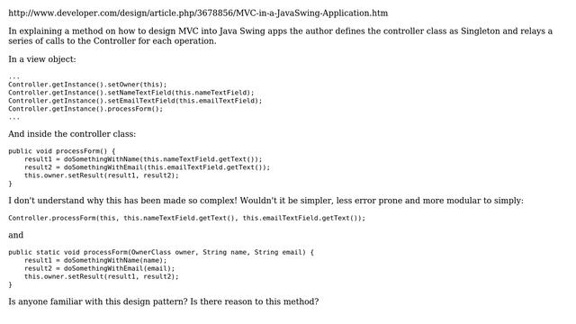 Code Review: MVC Controller in Java Swing Apps - Singleton or public static (2 Solutions!!) смотреть онлайн