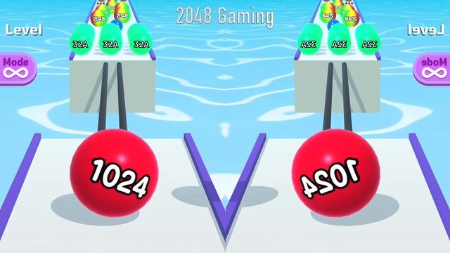 Ball Run 2048 and Infinity All Max Levels Score 8 to 128 смотреть онлайн