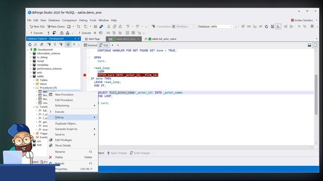 How to debug MySQL stored procedures in MySQL Debugger - dbForge Studio for MySQL смотреть онлайн