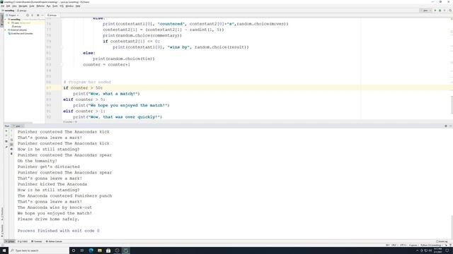 Python Practice: Python Wrestling Simulator Pt 3 смотреть онлайн