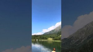 Форелевое озеро Домбай Озеро Туманлы-Кель 2023 год Август месяц