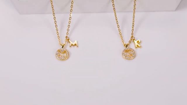 Crystal Name Letter Necklace Gold Chain Initial Pendant Necklaces For Women Alphabet Choker Collar смотреть онлайн
