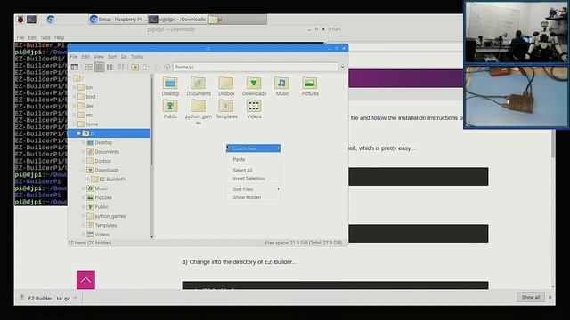 Tutorial - Raspberry Pi (Part 1 of 7) Install EZ-Builder смотреть онлайн