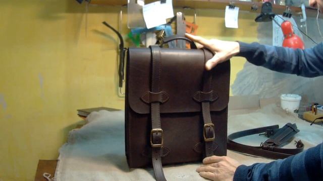 Рюкзак портфель кожаный. Два в одном. смотреть онлайн