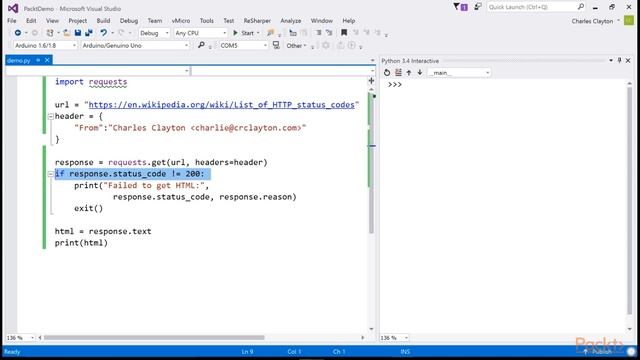 Getting Started with Python Web Scraping : Requesting HTML | packtpub.com смотреть онлайн