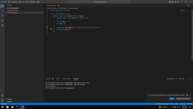 Console Project in Java Programming using Visual Studio Code | No Talking смотреть онлайн