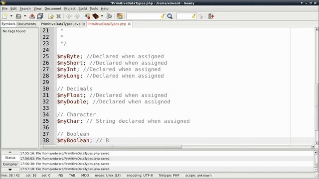 Ojambo - Primitive data types of Java and PHP Part 2 (vs 0021) смотреть онлайн
