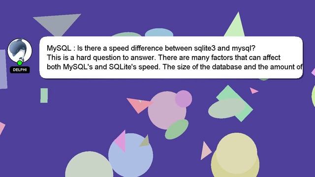 MySQL : Is there a speed difference between sqlite3 and mysql? смотреть онлайн