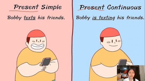 Present simple vs Present continuous tense