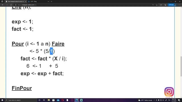Algorithme permet de calculer exponentielle (exp) | #7 Les Boucles - Pour смотреть онлайн
