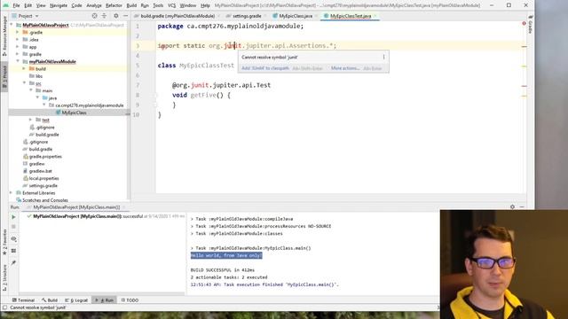 Plain Java & JUnit 5 in Android Studio смотреть онлайн