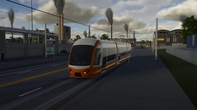 Cities Skylines 2: Experience Realistic Tram Rides in 4K смотреть онлайн