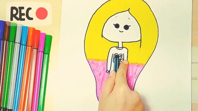 Как нарисовать девочку по этапно! смотреть онлайн