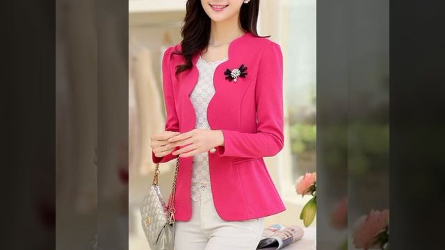 Beautiful Women Slim Fit Blazer Suit Casual Office Lady Single Button Elegant Blaiser Mujer Green смотреть онлайн