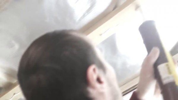 Монтаж панелей ISOTEX на потолок