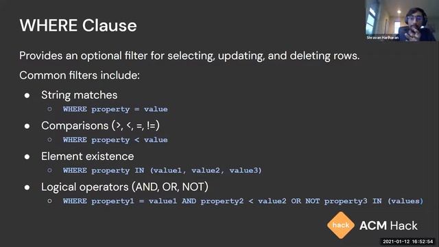 Intro to SQL and Relational Databases | Winter 2021 смотреть онлайн