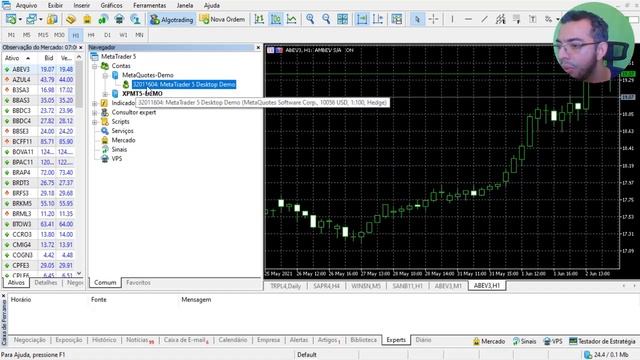 COMO TROCAR CONTAS DEMO, REAL, MERCADO B3 E FOREX NO MT5 E PYTHON смотреть онлайн
