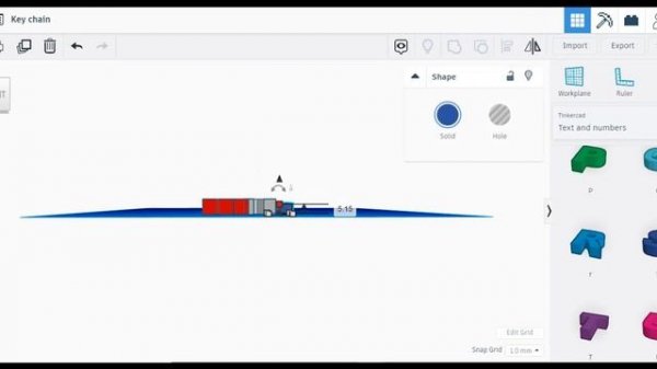 Tinkercad 3D Keychain designing