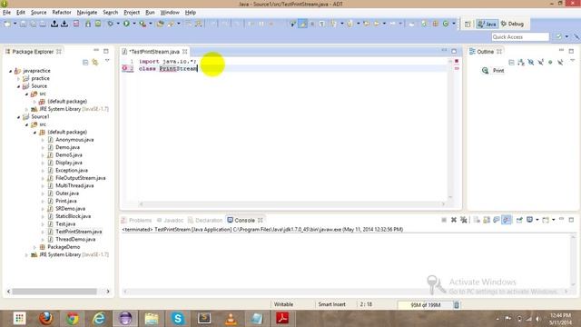 PrintStream in java смотреть онлайн