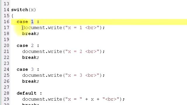 Оператор выбора в JavaScript смотреть онлайн