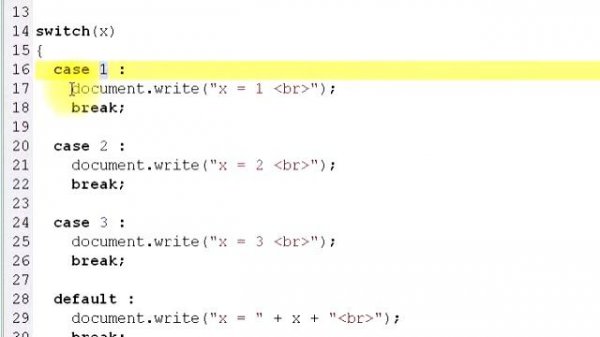 Оператор выбора в JavaScript