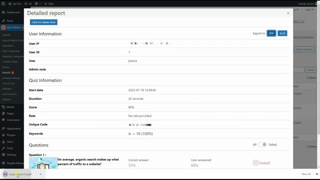 How to Export Detailed Report with WordPress Quiz Plugin смотреть онлайн