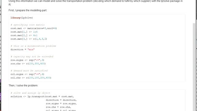 [EN 16] linear transportation problem solved in R with lpSolve смотреть онлайн