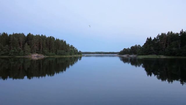 V912 Helicopter Over Water