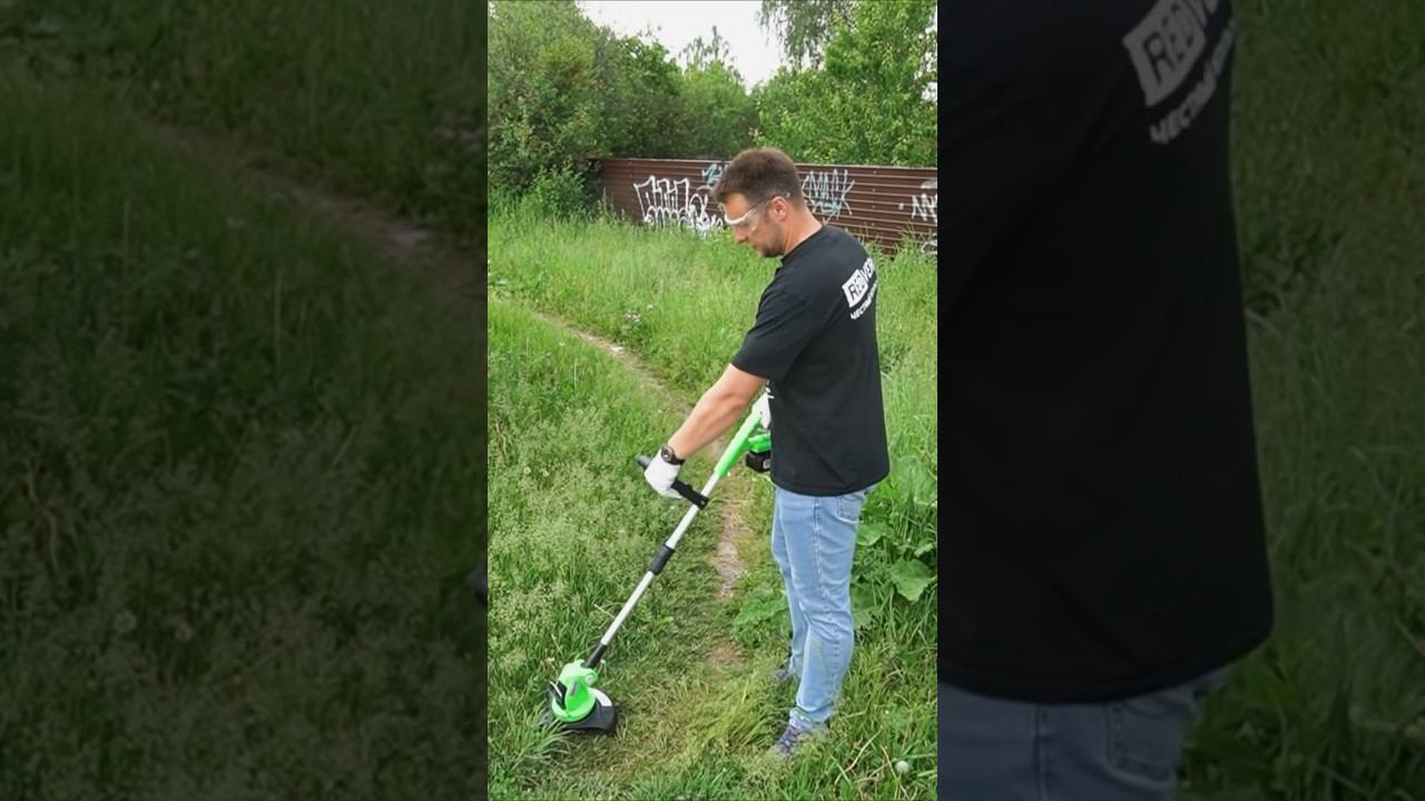 Легкий аккумуляторный триммер весом 3 кг #redverg #триммер смотреть онлайн