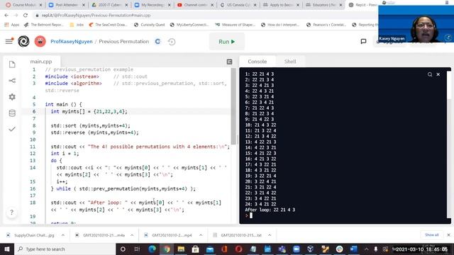 CIS7 Lab 4: Permutation in C++ смотреть онлайн