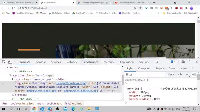 101. Akademnashr maketiga padding, border va border-radius xususiyatlarini tatbiq qilish смотреть онлайн