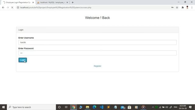 php employee login regitration system using pdo in php source code | part 2 смотреть онлайн