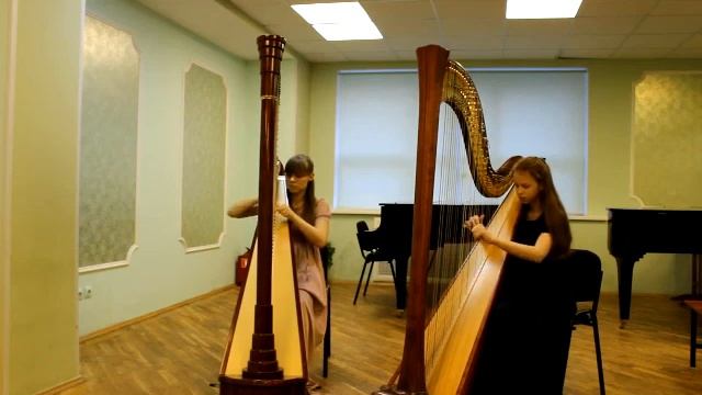 Дуэт арф ДМШ им. Иванова-Крамского. Ж. Пресс - Полька смотреть онлайн
