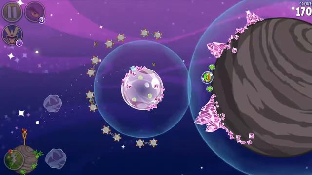 Angry Birds Space - Cosmic Crystals - Level 7-5 - 72,600 - World Record! смотреть онлайн
