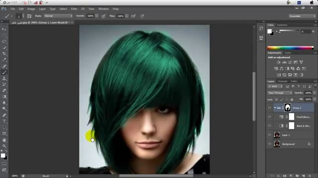 طريقة تغير لون الشعر Photoshop PS CS6 2013 الحلقة 2 смотреть онлайн