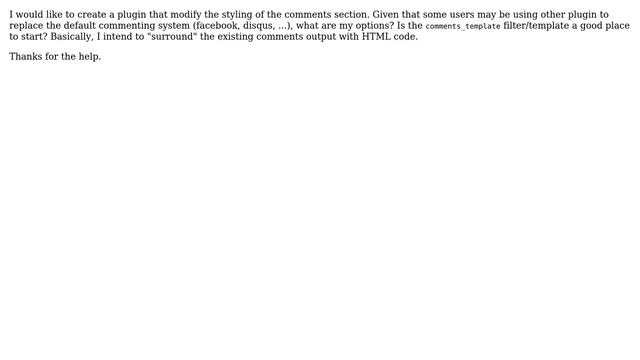 Wordpress: Which filter/hook to use for styling comments? смотреть онлайн