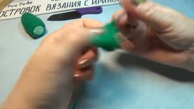 #601 РАЗВИВАЮЩАЯ ИГРУШКА КРЮЧКОМ. "ОГУРЕЦ". МАСТЕР КЛАСС. смотреть онлайн