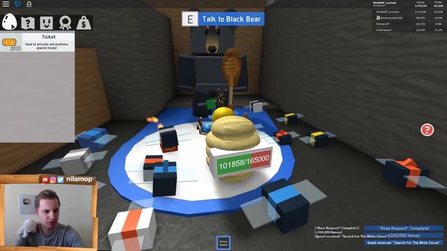 24я ПЧЁЛКА ЗА ТРИ МИЛЛИОНА В РОБЛОКС СИМУЛЯТОР ПЧЕЛОВОДА - ROBLOX BEE SWARM SIMULATOR смотреть онлайн
