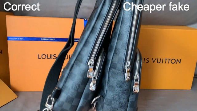 Real vs Fake Louis Vuitton Sling Avenue Bag Comparison N41719 смотреть онлайн